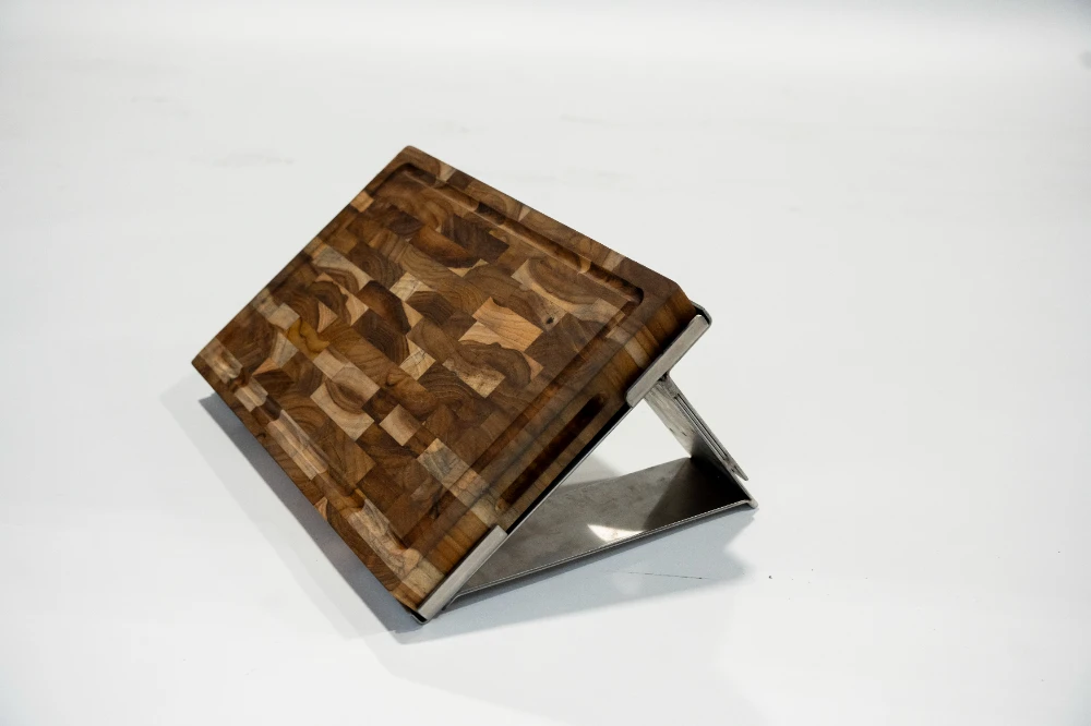 BBQ-C TEAK END CUT CUTTING BASE BOARD WITH BASE